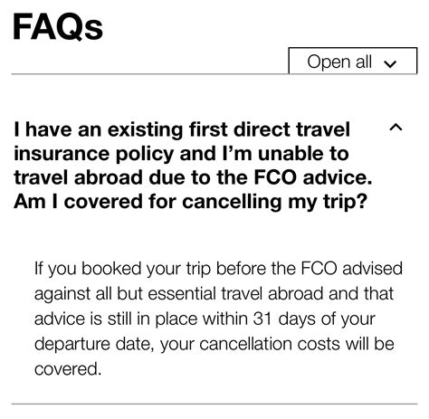 first direct travel insurance.